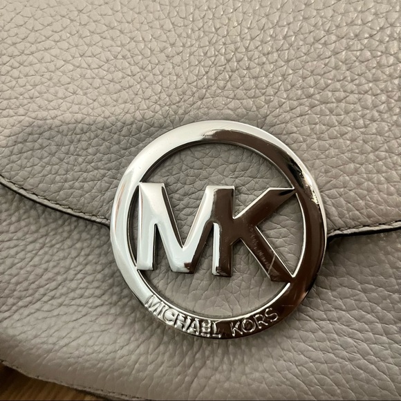 Michael Kors Gray Crossbody Bag with Silver Hardware - Picture 2 of 3